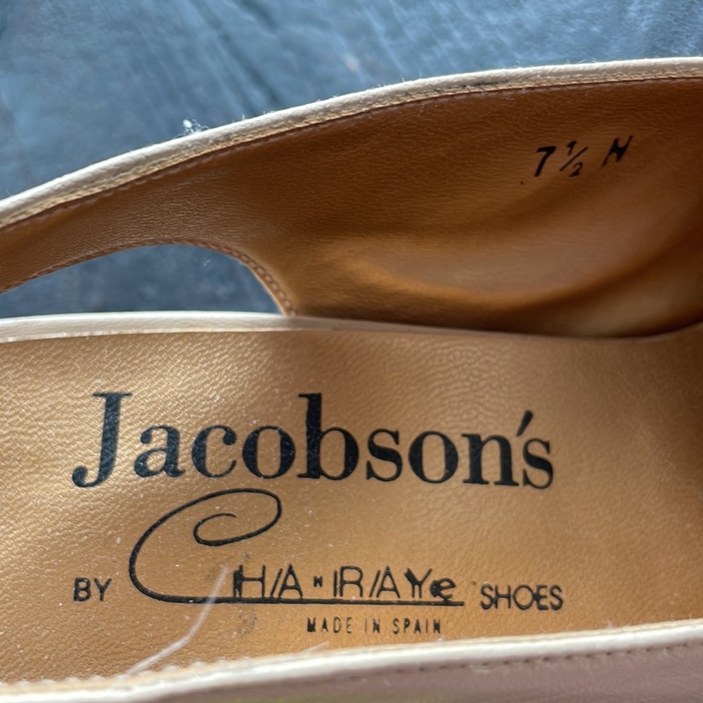 VINTAGE Cha-Raye leather heels - Sz 7.5N - Picture 7 of 11